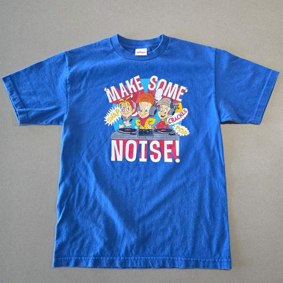 Kellogg'S Other - Kelloggs Rice Krispies Snap Crackle‎ Pop Make Some Noise Blue Graphic Tee Mens M